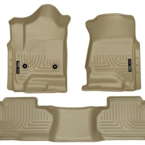 Husky Liners 14 Chevrolet Silverado/GMC Sierra Dbl Cab WeatherBeater Tan Front&2nd Seat Floor Liners