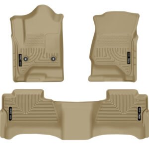 Husky Liners 14 Chevrolet Silverado/GMC Sierra WeatherBeater Tan Front & 2nd Seat Floor Liners