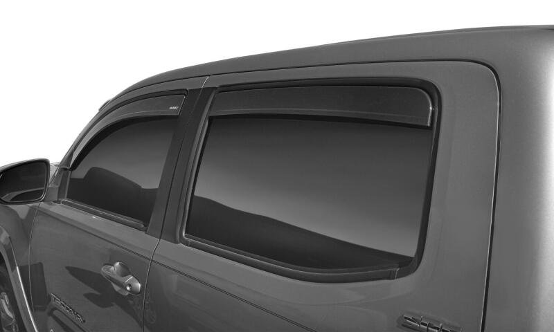 Husky Liners 16-23 Toyota Tacoma DC In-Channel Mount Ventvisor Low Profile (4pc) - Smoke