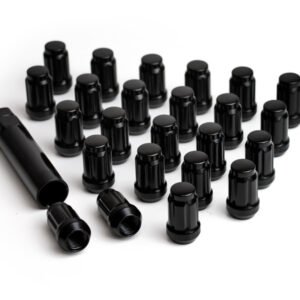 ICON Alloys Lug Nut Kit Black - 1/2in - 24 Lug Nuts w/ Key