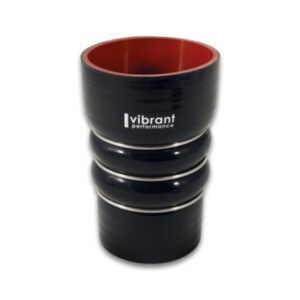 Vibrant Silicone Coupling 4 Ply Aramid CAC Hose 3in x 2.5in Inlet/Outlet - Black