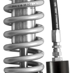 Fox 05+ Tacoma w/UCA 2.5 Factory Series 4.94in. Remote Res. Coilover Set / Mid-Travel - Black/Zinc