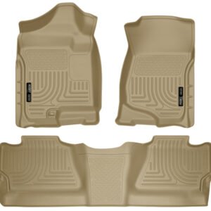 Husky Liners 07-12 Chevy Silverado/GMC Sierra Crew Cab WeatherBeater Combo Tan Floor Liners