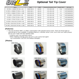 HKS Hi-Power SPEC-L Tail Tip Cover - Carbon
