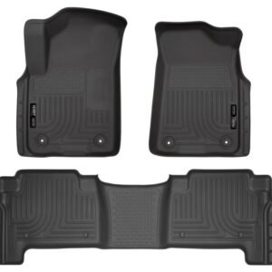 Husky Liners 2019+ Infiniti QX80/2019+ Nissan Armada Weatherbeater Black Fnt & 2nd Seat Floor Liners