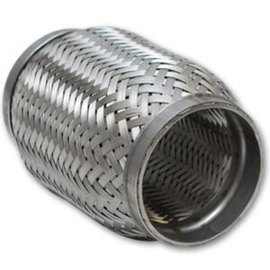 Vibrant SS Flex Coupling with Inner Braid Liner 2.25in inlet/outlet x 4in flex length
