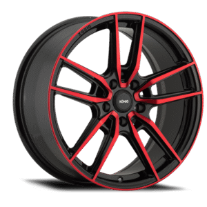 Konig Myth 17x8 5x114.3 ET43 Gloss Black w/ Red Tinted Clearcoat