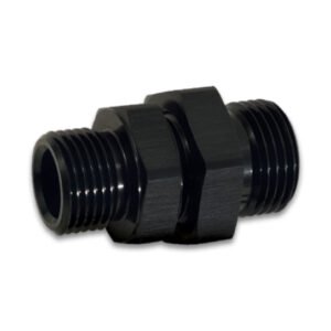 Vibrant -10AN to -8AN ORB Male to Male Union Adapter - Anodized Black