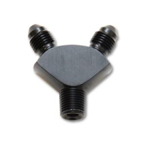 Vibrant -3AN x -3AN x 1/8in NPT Y-Adapter Fitting - Aluminum