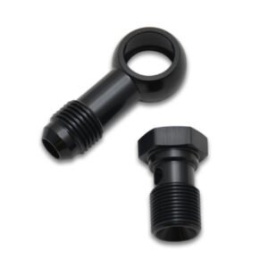 Vibrant Single Male Banjo Adapter Assembly -4AN Banjo 7/16-20 Aluminum Bolt