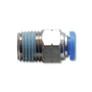 Vibrant Male Straight Pneumatic Vacuum Fitting 1/4in NPT Thread for use with 3/8in 9.5mm OD tubing