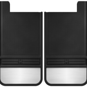 Husky Liners Universal 12in Wide Black Rubber Rear Mud Flaps w/ Weight