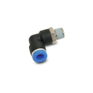 Vibrant Male Elbow Pneumatic Vacuum Fitting (1/8in NPT Thread) - for use with 5/32in (4mm) OD tubing