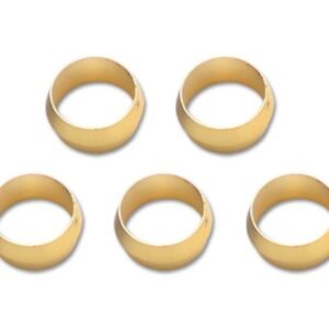 Vibrant Brass Olive Inserts 3/8in - Pack of 5