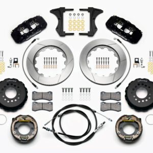 Wilwood AERO4 Rear Kit 14.00 2005-2014 Mustang w/ BMR Suspn. w/Lines