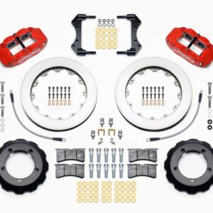Wilwood Narrow Superlite 4R Front Hat Kit 12.88in Red 76-77 Ford Bronco Dana 44 w/Lines