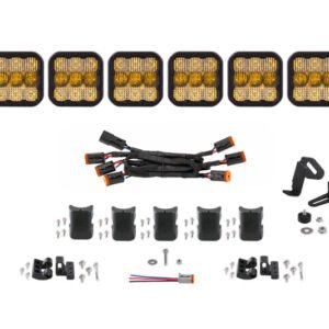 Diode Dynamics SS5 Sport Universal CrossLink 6-Pod Lightbar - Yellow Combo