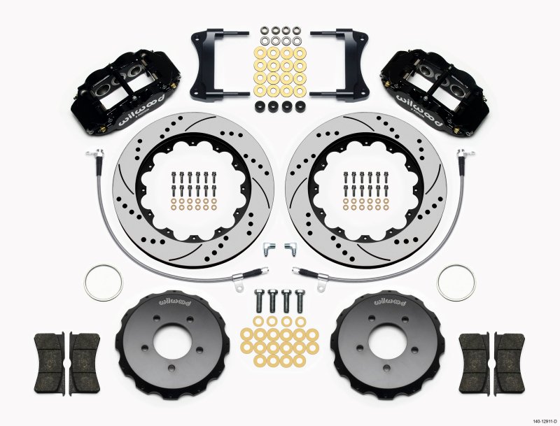 Wilwood Narrow Superlite 6R Front Hat Kit 14.00in Drilled 2005-Up Mazda Miata w/ Lines