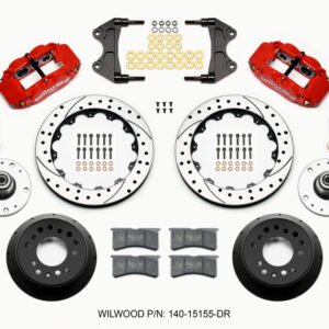 Wilwood Narrow Superlite 6R Front Hub Kit 12.88in Drill Red WWE ProSpindle (5x4.75in 5x5.00in Hub)