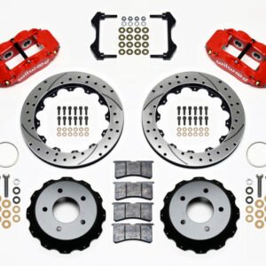 Wilwood Narrow Superlite 4R Rear Kit 12.88in Drilled Red 84-87 Corvette C4