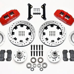 Wilwood Dynapro 6 Front Hub Kit 12.19in Drilled Red 70-78 Camaro