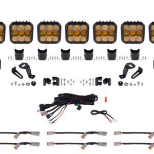 Diode Dynamics Bronco SS5 Sport CrossLink Windshield - Yellow Combo Lightbar Kit