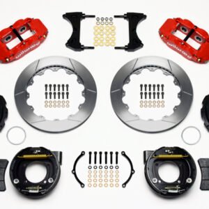 Wilwood Narrow Superlite 4R Rear P-Brk Kit 12.88in Red 58-64 Olds/Pontiac Ends 2.81in Offset