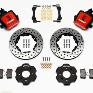 Wilwood Combination Parking Brake Rear Kit 11.00in Drilled Red Civic / Integra Disc 2.39 Hub Offset