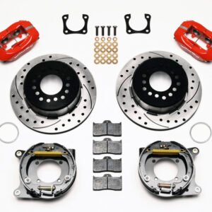 Wilwood Forged Dynalite P/S Park Brake Kit Drilled Red Chevy 12 Bolt-Spec 3.15in Bearing