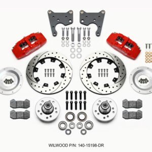 Wilwood Dynapro 6 Front Hub Kit 12.19in Drill Red 65-72 CDP C Body -Drum