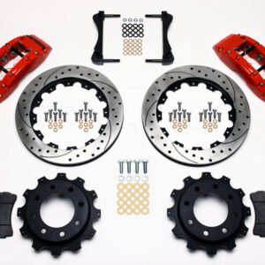 Wilwood TC6R Rear Kit 16.00in Drilled Red 1999-2010 GM Trk 2500 HD 4.84 Cntr