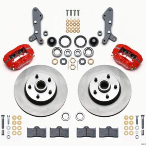 Wilwood Forged Dynalite-M Front Kit 11.30in 1 PC Rotor&Hub Red 60-68 Ford / Mercury Full Size