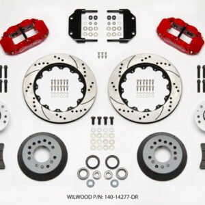 Wilwood Narrow Superlite 6R Front Hub Kit 14.00in Drill Red Magnum Force Drop Spindle