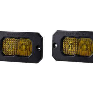 Diode Dynamics Stage Series 2in LED Pod Pro - Yellow Combo Flush ABL (Pair)