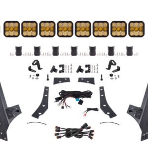 Diode Dynamics Jeep JK SS5 Pro CrossLink Windshield - Yellow Combo Lightbar Kit