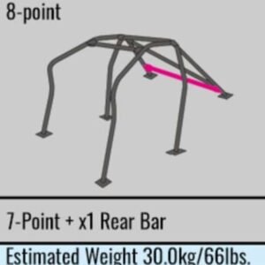 Cusco SFTY21 2-Passenger 8-Point BLK Around Dash Roll Cage 89-94 Nissan Silvia (S13)