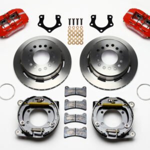 Wilwood Dynapro Low-Profile 11.00in P-Brake Kit - Red Mopar/Dana 2.36in Off w/Snap Ring Bearing