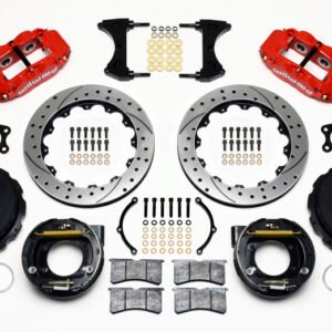 Wilwood Narrow Superlite 4R Rear P-Brk Kit 12.88in Drilled Red Big Ford New Style 2.36in Offset
