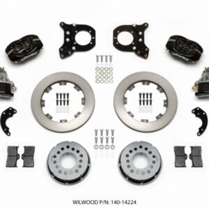 Wilwood Forged Dynalite P/S Rear Kit w/MC4 P-Brake Chev 12 Bolt w/Clip Eliminator