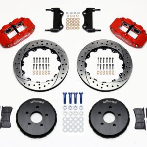 Wilwood Narrow Superlite 6R Front Hat Kit 13.06in Drill Red Nissan 350Z/Fiti G35