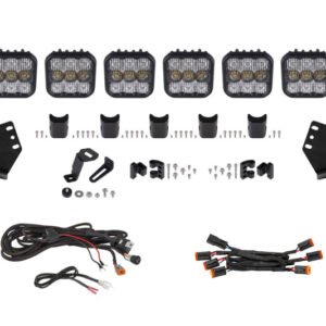 Diode Dynamics 20-Present Polaris RZR SS5 Sport CrossLink Roof - White Combo Lightbar Kit