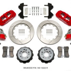 Wilwood AERO4 / MC4 Rear Kit 14.00 Red Currie Pro-Tour Unit Bearing Floater