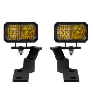 Diode Dynamics 16-21 Toyota Tacoma Stage Series 2in LED Ditch Light Kit - Sport Yellow Combo
