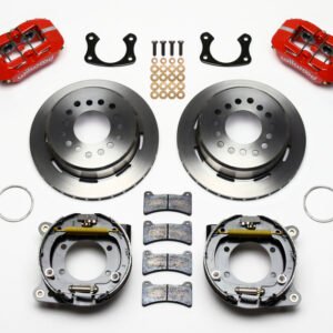 Wilwood Dynapro Low-Profile 11.00in P-Brake Kit - Red New Big Ford 2.50in Off Staggered Mount