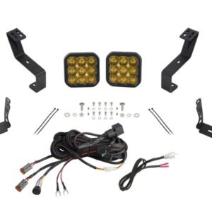 Diode Dynamics SS5 Bumper LED Pod Light Kit for 2019-Present Ram - Yellow Pro Driving