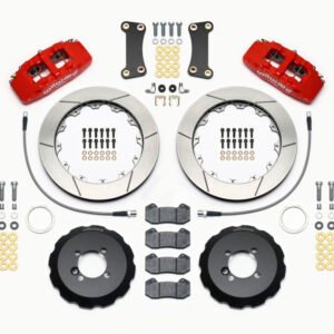 Wilwood Dynapro 6 Front Hat Kit 12.88in Red 2002-Up Mini Cooper w/ Lines
