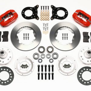 Wilwood Forged Dynalite Front Kit 11.00in Red 1970-1973 Mustang Disc & Drum Spindle