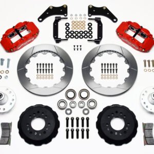 Wilwood Narrow Superlite 6R Front Hub Kit 12.88in Red Large GM 57-70 Drop Spindle