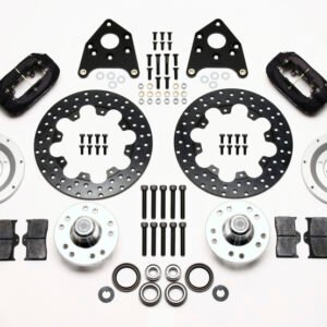 Wilwood Forged Dynalite Front Drag Kit Drilled Rotor 1965-1969 Mustang Disc & Drum Spindle