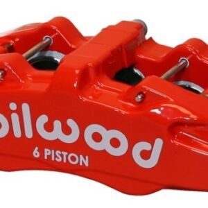 Wilwood Caliper-Forged Dynapro 6 5.25in Mount-Red-L/H 1.38/1.00/1.00in Pistons .81in Disc